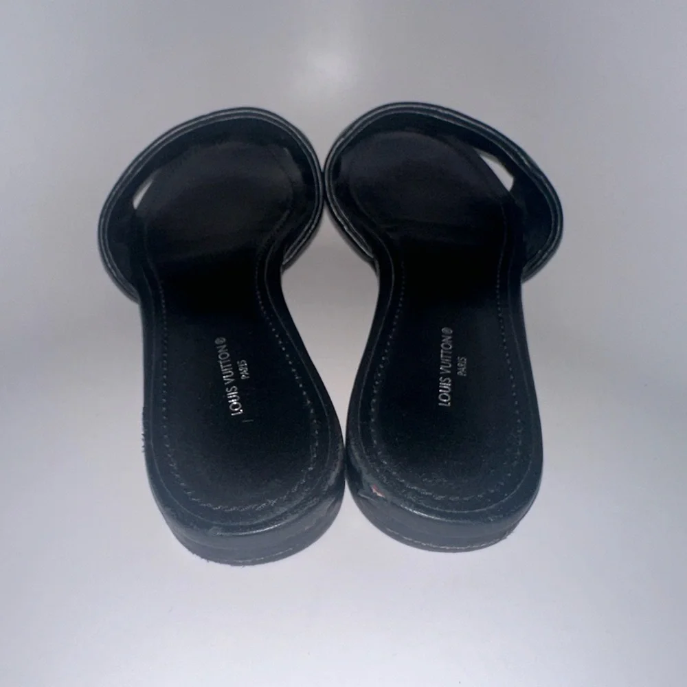 Louis Vuitton Black Slide Sandals - Picture 7 of 9